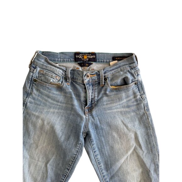 LUCKY BRAND Light Wash Distressed Sofia Crop Jeans Size 2 / 26 - Picture 8 of 8